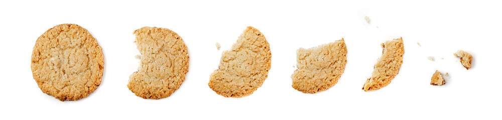 Thin Oatmeal Cookies, Healthy Cereal Crackers with Chocolate