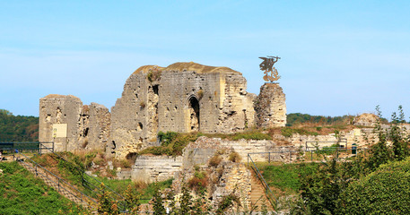 Ruine der Höhenburg Valkenburg in Limburg, Niederlande