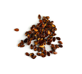 Obraz premium Fresh Wet Watermelon Seeds Isolated on White Background