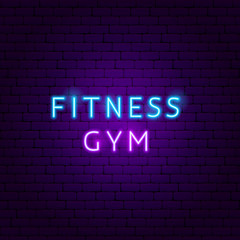 Obraz premium Fitness Gym Neon Text