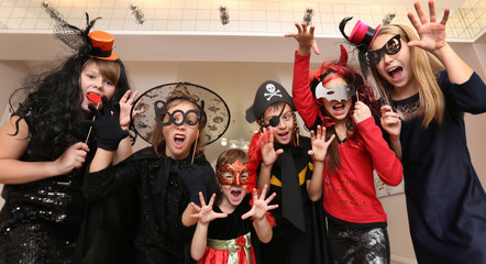 Fototapeta premium kids in Halloween party