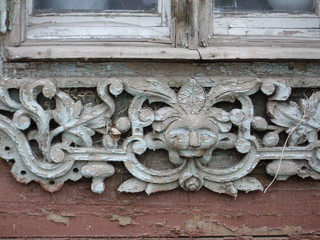  Old platband carving on an old house