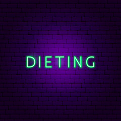 Obraz premium Dieting Neon Text