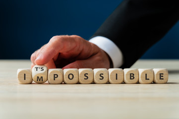 Changing word Impossible into Its possible sign