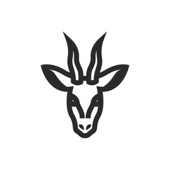 Deer head vector icon in modern style for web site and mobile app