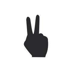 Two fingers vector icon in modern style for web site and mobile app