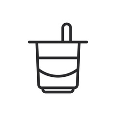 Yogurt vector icon in modern style for web site and mobile app