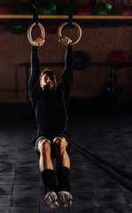 Ring dip crossfit exercise