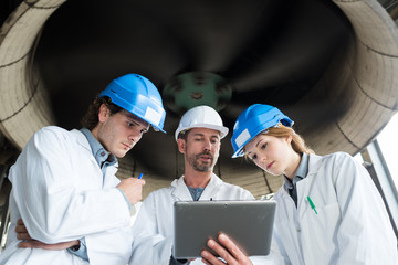 ventilation chimneys in factory