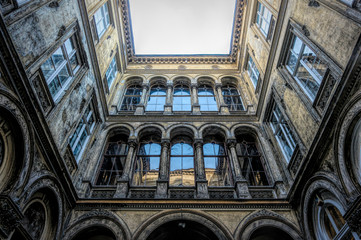 Obraz premium Ancient gothic medieval building in Budapest, Hungary