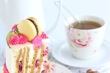 cup of tea and cakes