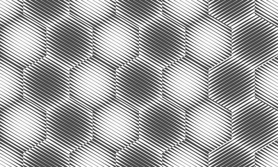 Abstract seamless pattern. Optical illusion of the movement of geometric shapes.