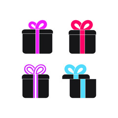 Gift box icon. Vector illustration