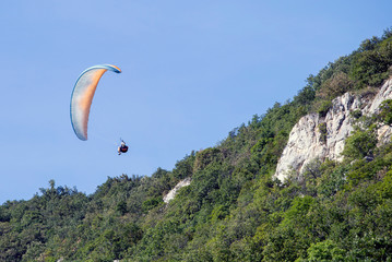 Paraglider over the Pilis mountain