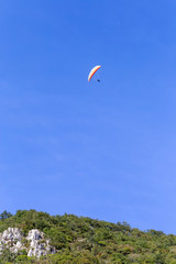Paraglider over the Pilis mountain