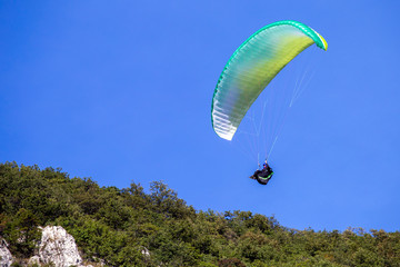 Paraglider over the Pilis mountain
