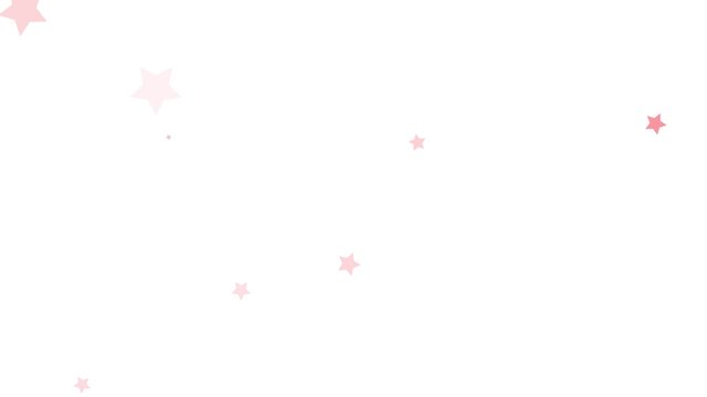 explosion of red stars on a white background, fly apart