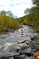 Fototapeta na wymiar Red Creek near Lanesville, West Virginia