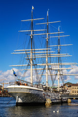 Historical nautical ship in Stockholm, Sweden