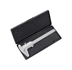 Close up shot of a caliper isolated on white.