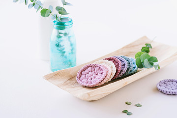 Zero waste - plastic free cleansing pads made of 100% cotton