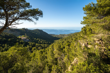 Fototapeta na wymiar Torre del Verger Wachturm | Ausblick | Banyalbufar | Mallorca | Spanien