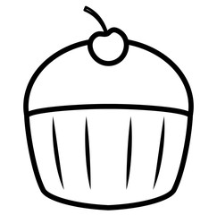 sweet cupcake design vector illustration