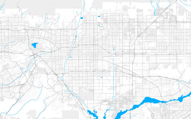 Rich detailed vector map of Ontario, California, USA