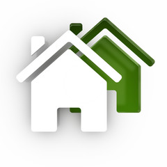 Eco sustainable home, energy efficiency concept. Original 3d rendering.