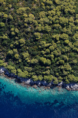 Aerial view of Lastovo island, Croatia