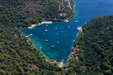 Obraz premium Aerial view of Lastovo island, Croatia