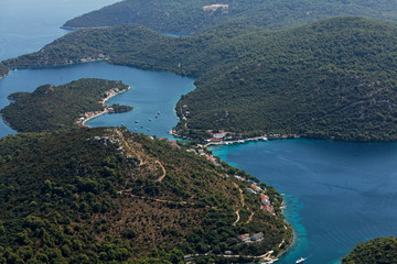 Fototapeta na wymiar Aerial view of Lastovo island, Croatia