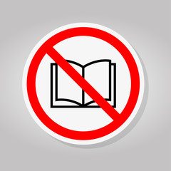 No read a book icons Sign Isolate On White Background,Vector Illustration