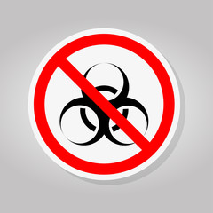 Biological Hazard Sing Isolate On White Background,Vector Illustration