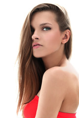 Fototapeta premium close up. portrait of a beautiful young woman