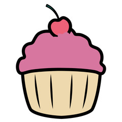 sweet cupcake design vector illustration