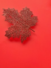 snowflake on red background