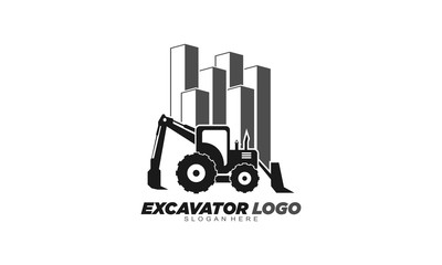 Excavator building logo