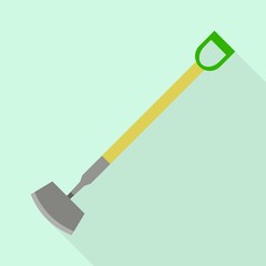 Dig shovel icon. Flat illustration of dig shovel vector icon for web design