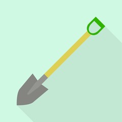 Shovel icon. Flat illustration of shovel vector icon for web design