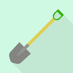 Garden shovel icon. Flat illustration of garden shovel vector icon for web design