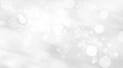 white and gray blur abstract background. bokeh christmas blurred beautiful shiny Christmas lights. Snow background.