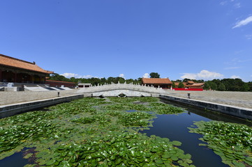 The ancient Chinese buildings