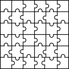 Jigsaw combination pattern. Outline illustration of jigsaw combination vector pattern for web design