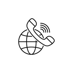Fototapeta premium Telephone icon. Element of news thin line icon