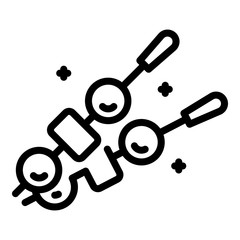 Greek barbecue icon. Outline greek barbecue vector icon for web design isolated on white background