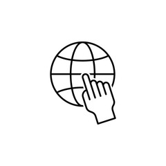 Global icon. Element of news thin line icon