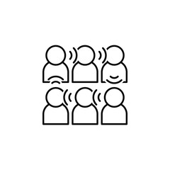 Gossip icon. Element of news thin line icon