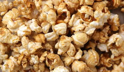 Delicious Caramel Popcorn - close up