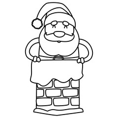 Cartoon santa claus design vector illustration